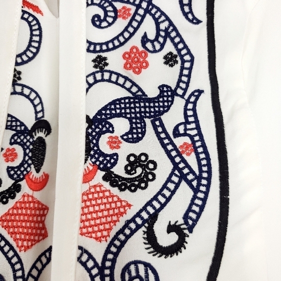 Parker milly 100% silk embroidered dress szS - Picture 9 of 12